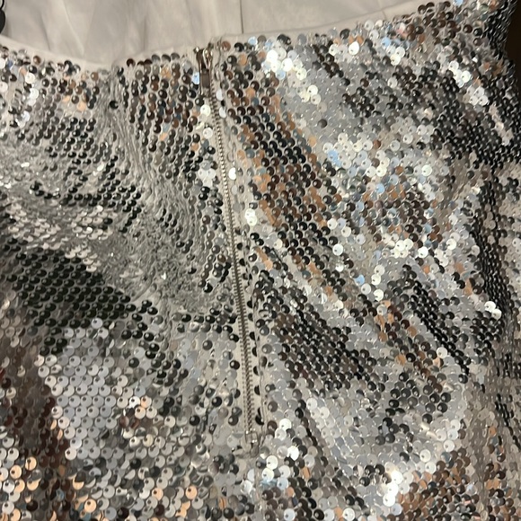 Allegra K Women's Sequin Midi Skirt Sparkly Glitter Cocktail Party Flare Skirts - Picture 6 of 6